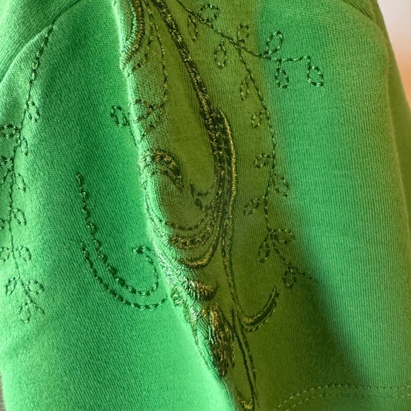 Coldwater Creek Women's Green Embroidered Top - Picture 5 of 12